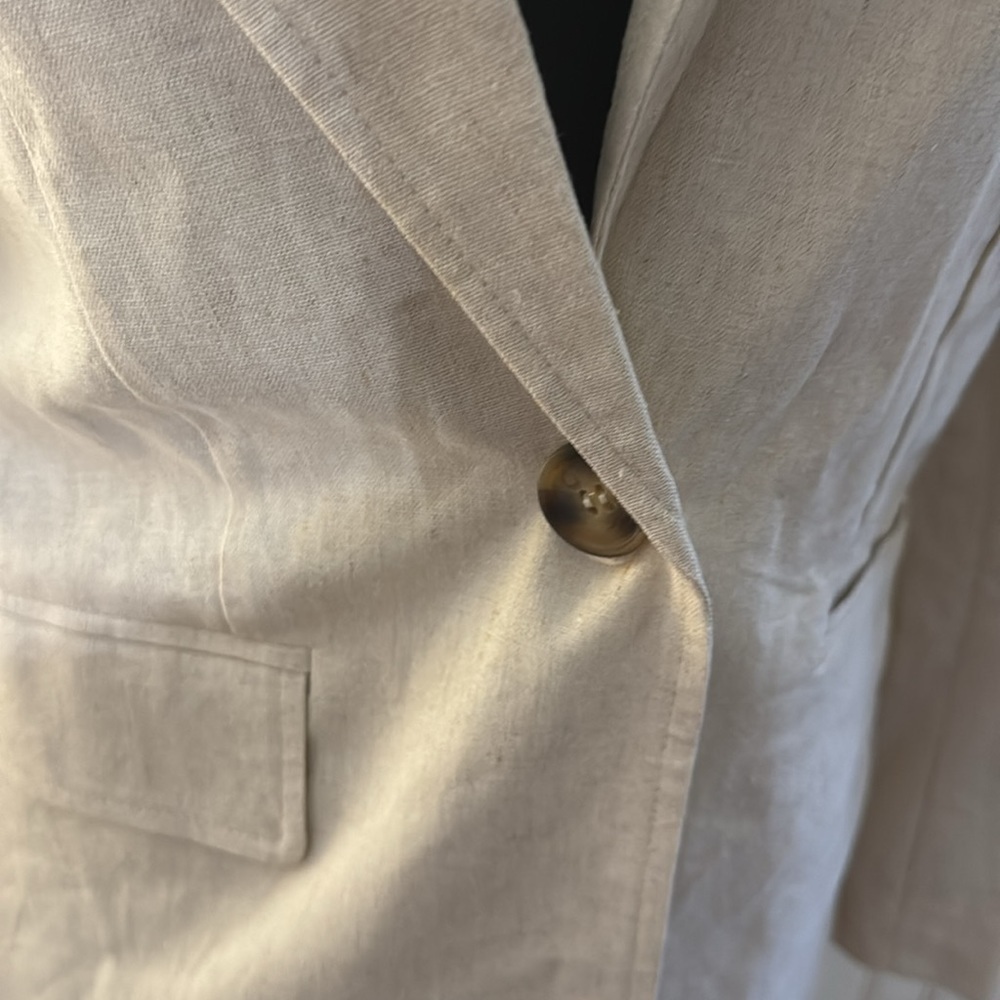 Anthropologie Avec Les Filles Classic Linen Business Casual Blazer - Picture 6 of 11